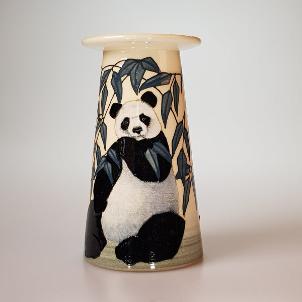 Dennis Chinaworks Panda Bear Small conical vase "7 - uk-art-pottery-test-site