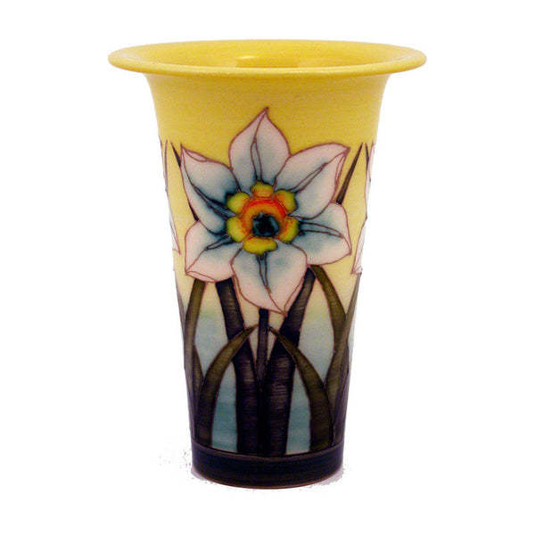 Dennis Chinaworks Daffodil on White Flute 6" - uk-art-pottery-test-site