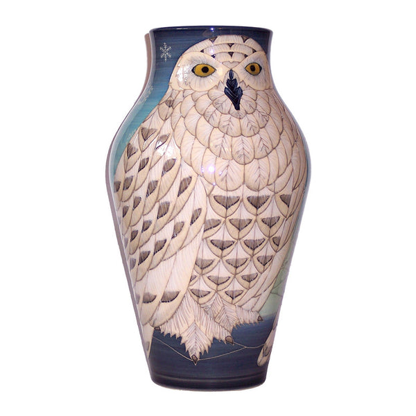 Dennis Chinaworks Owl Snowy Baluster 14" - uk-art-pottery-test-site