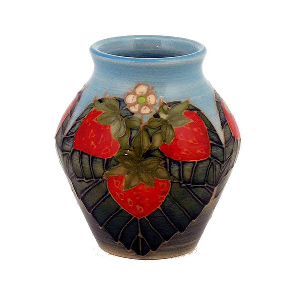 Dennis Chinaworks Strawberry Natural Vase 3.75" - uk-art-pottery-test-site