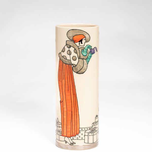Dennis Chinaworks Spring Shopping Spill vase designed by Sally Tuffin