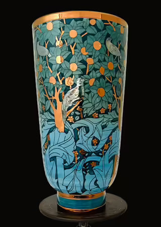 Dennis Chinaworks Morris Tree & Birds Large Wide Deco 14" PART PAYMENT