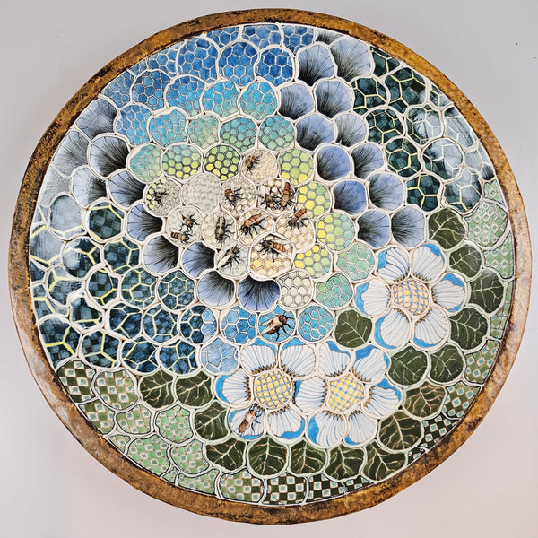 David Burnham Smith large shallow Bee Bowl