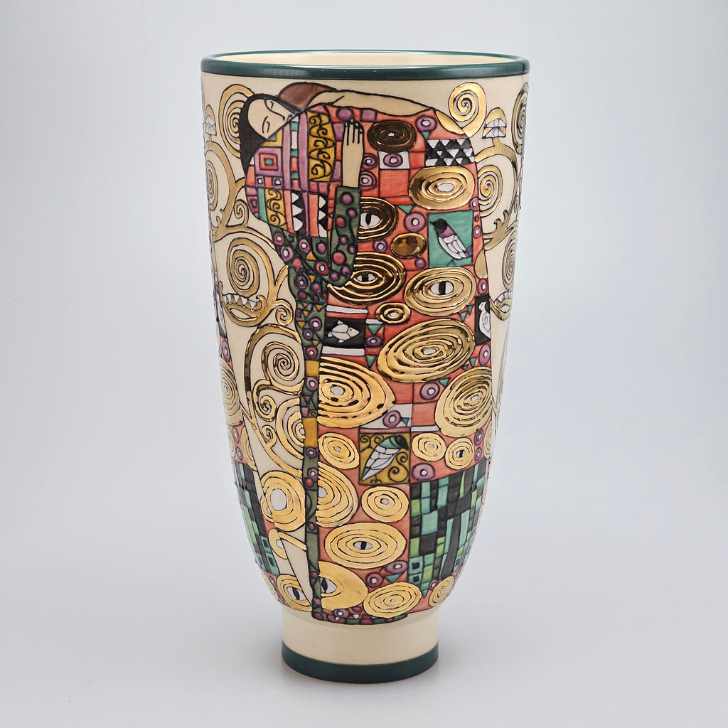 Sally Tuffin, The Embrace, after Gustav Klimt 35cm Trial Vase