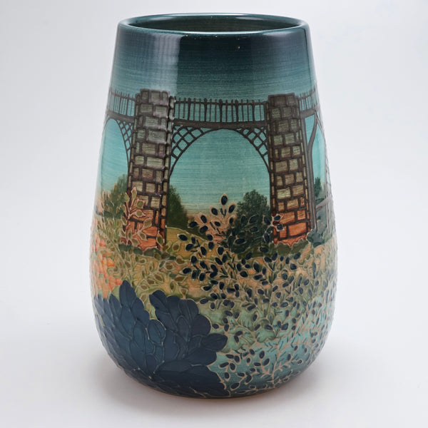 Ironbridge 8" bulb vase with edition limited to just 20 pots.