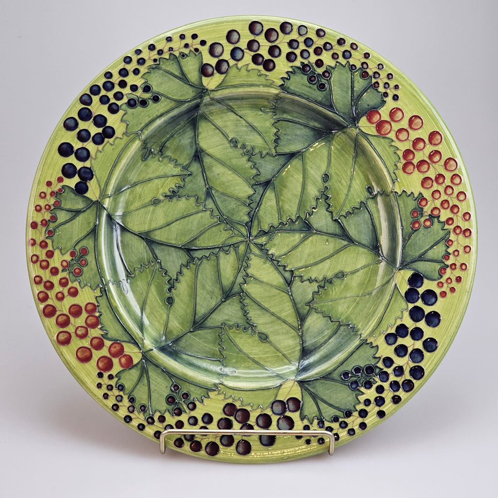 Grape and vine 13" charger designed by Sally Tuffin for the Dennis Chinaworks