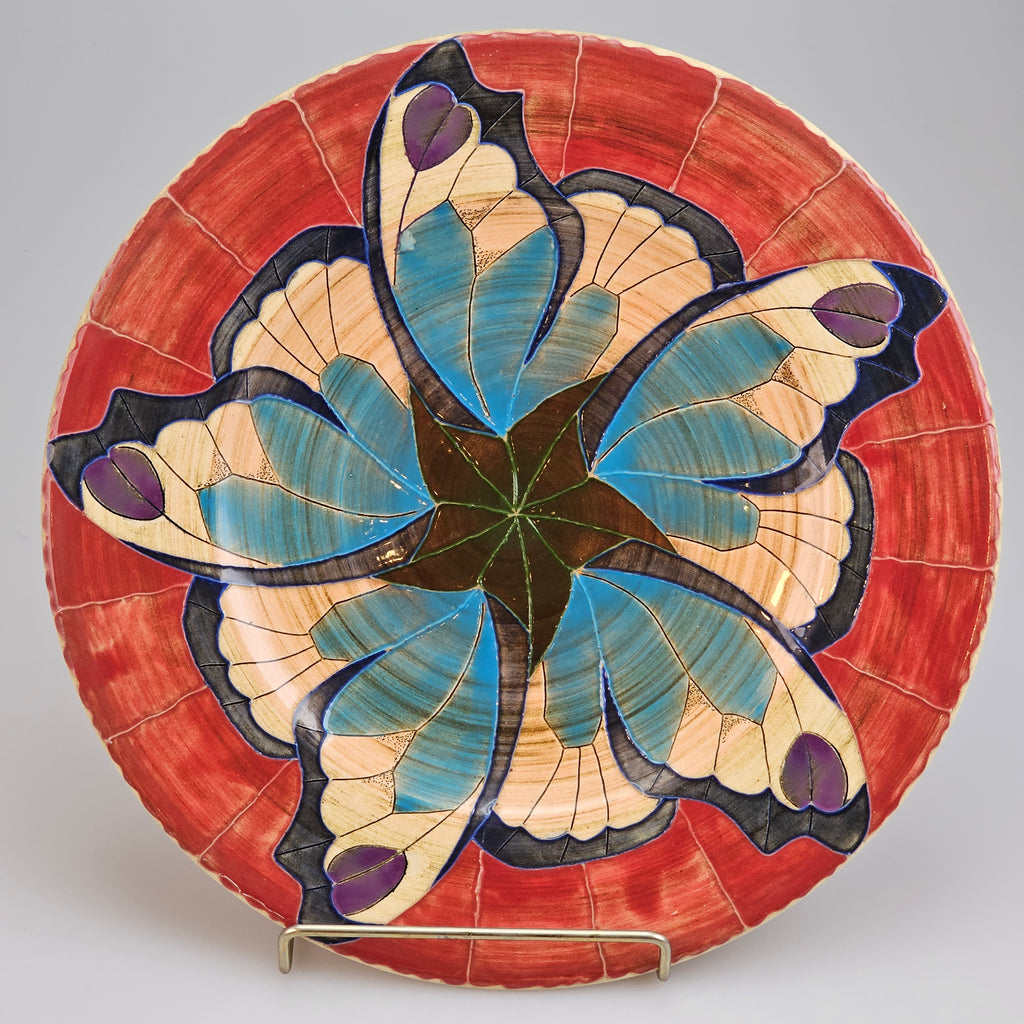 Butterfly Wing Charger 12.5" designed by Sally Tuffin for the Dennis Chinaworks