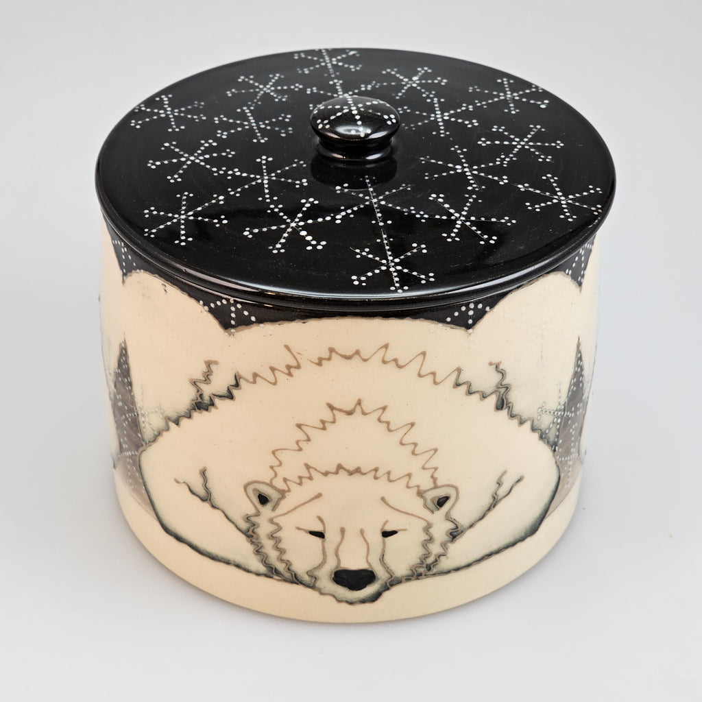 Black Polar Bear lidded box