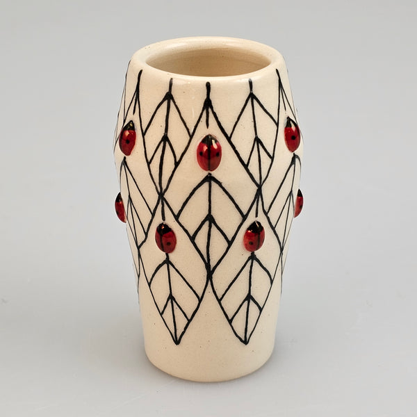 Ladybird miniature 3" barrel designed by Sally Tuffin for the Dennis Chinaworks