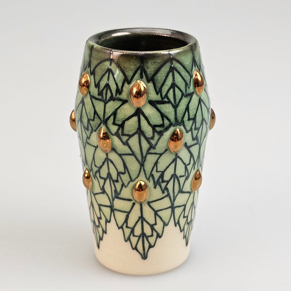 Jewelled Nettle Beetle 3" vase