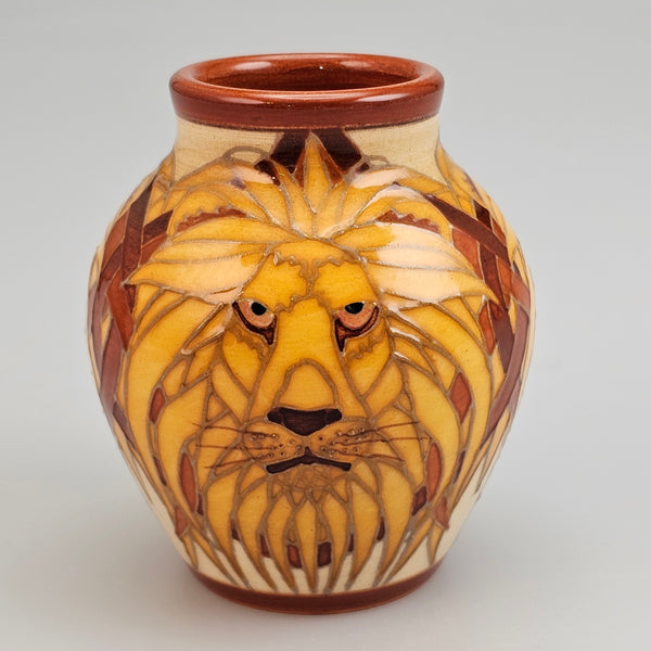 Lion miniature Mr T vase 3.5" designed by Sally Tuffin for the Dennis Chinaworks