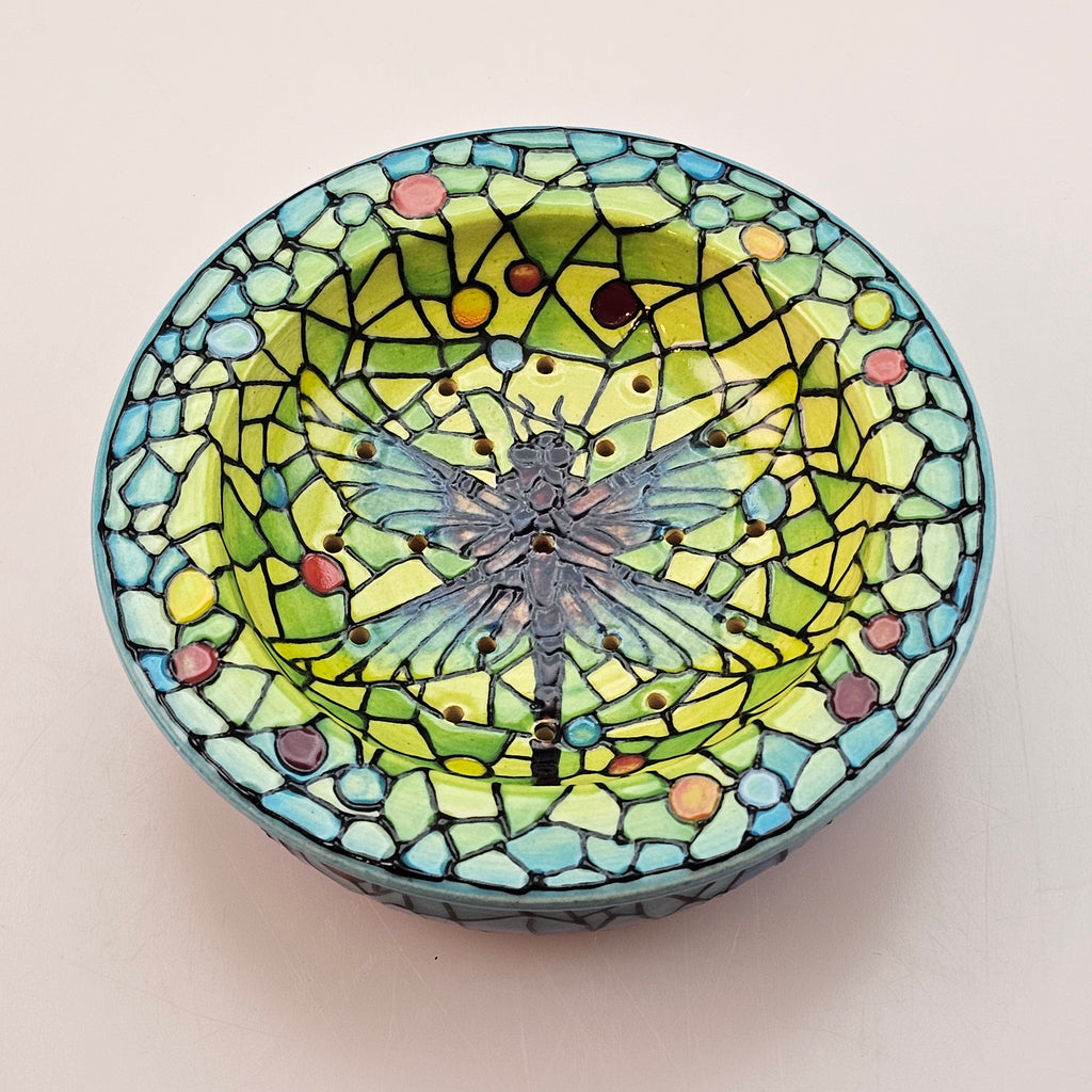 Tiffany Dragonfly Soap dish designed by Sally Tuffin for the Dennis Chinaworks