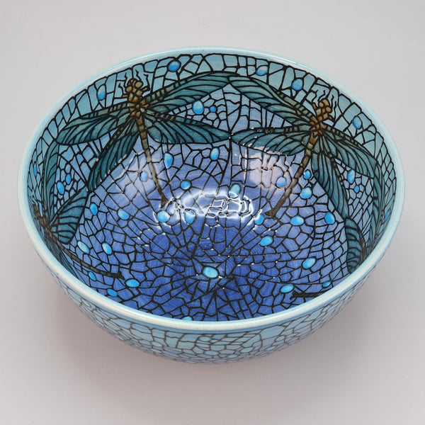 Tiffany dragonfly 8" pottery bowl designed by sally Tuffin for the Dennis chinaworks