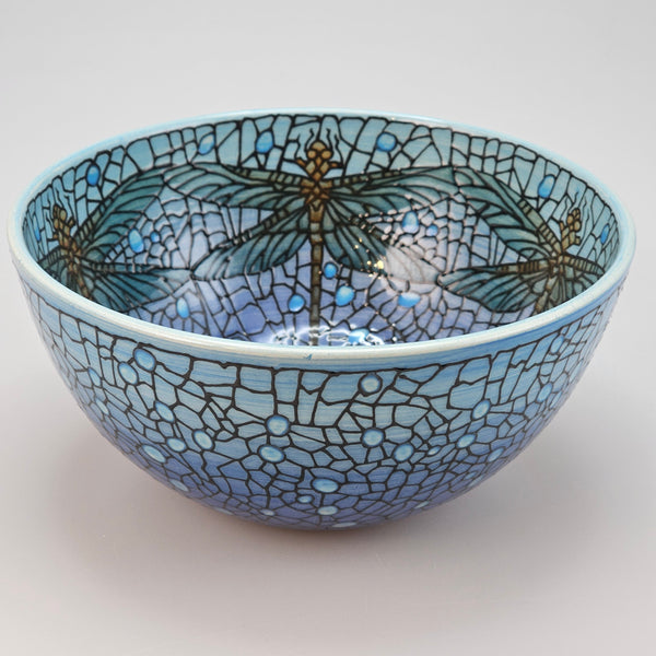 Tiffany dragonfly 8" pottery bowl designed by sally Tuffin for the Dennis chinaworks