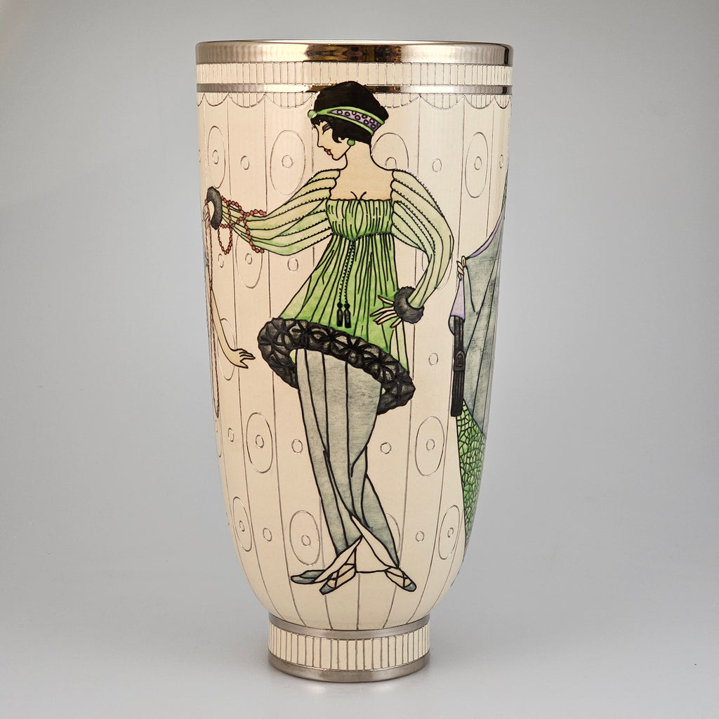 Poiret 16" Deco vase edition of 5