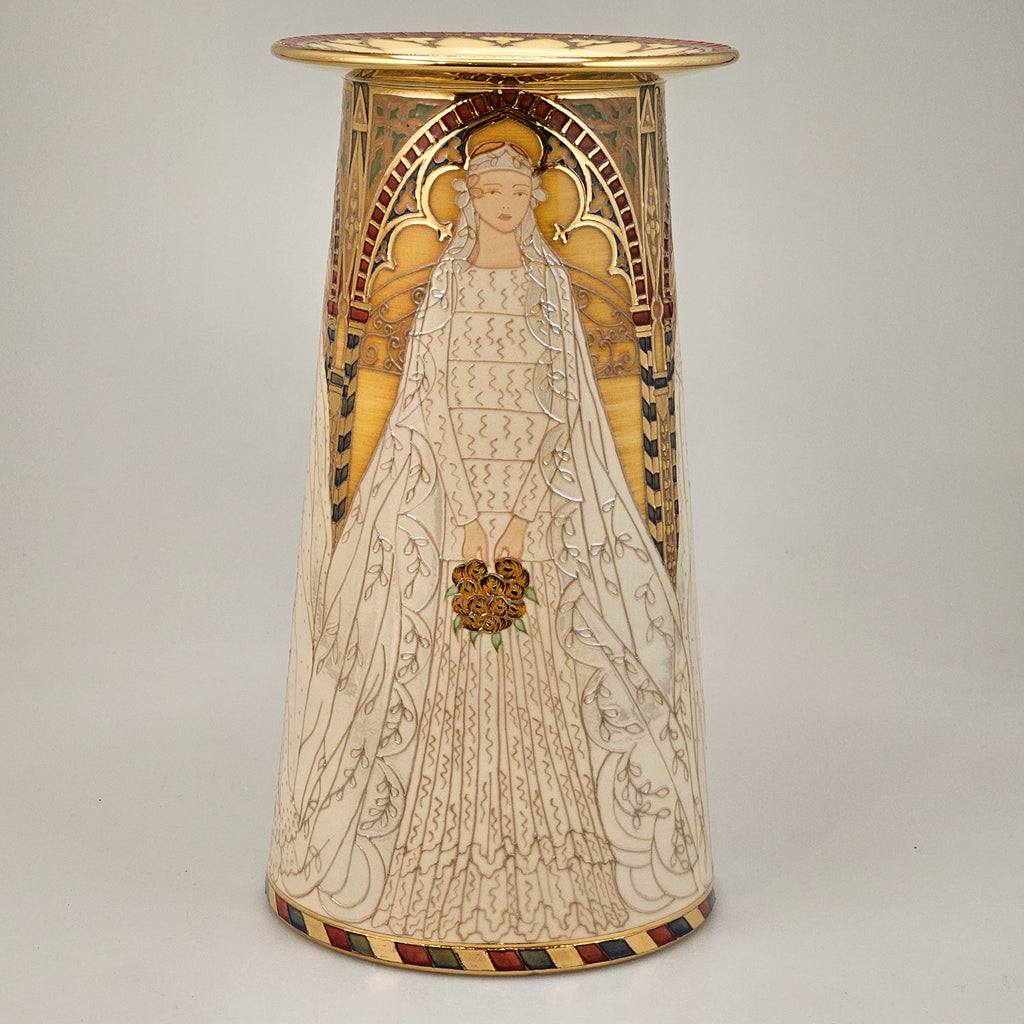 Wedding Dress 14" unique vase Designed By Sally Tuffin for the Dennis Chinaworks