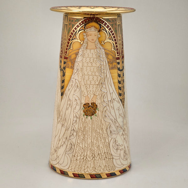 Wedding Dress 14" unique vase Designed By Sally Tuffin for the Dennis Chinaworks