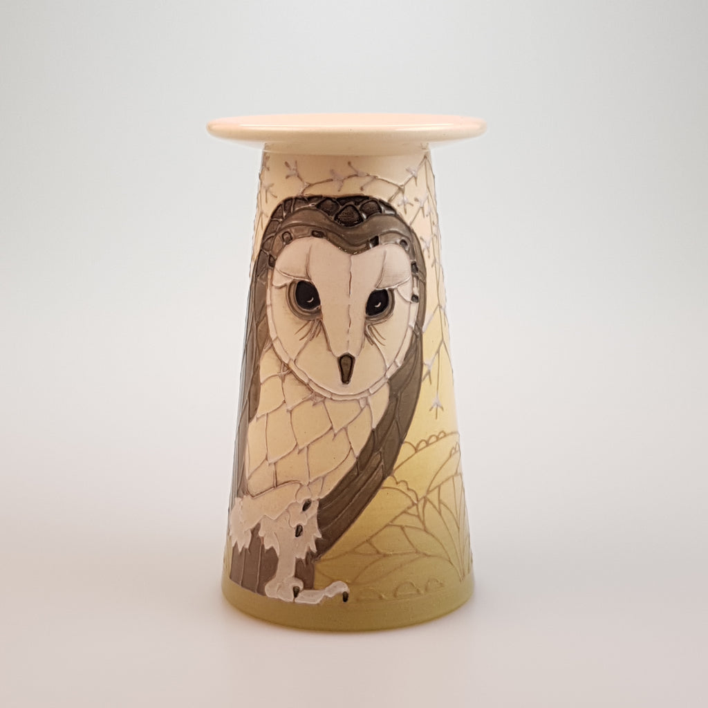 Dennis Chinaworks Owl vase - uk-art-pottery-test-site