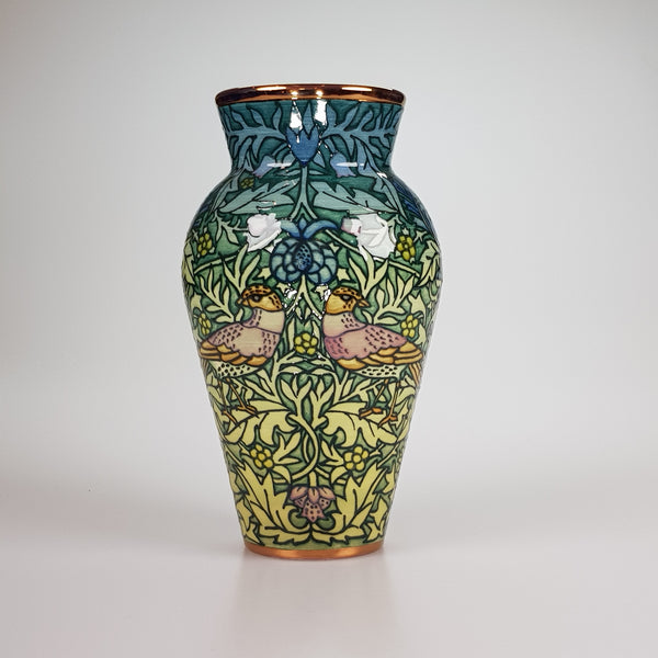 Morris Birds  Small Baluster Vase  Height 8" - uk-art-pottery-test-site