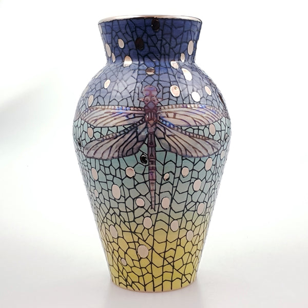 Dennis Chinaworks Lustre Dragonfly Medium Baluster Vase