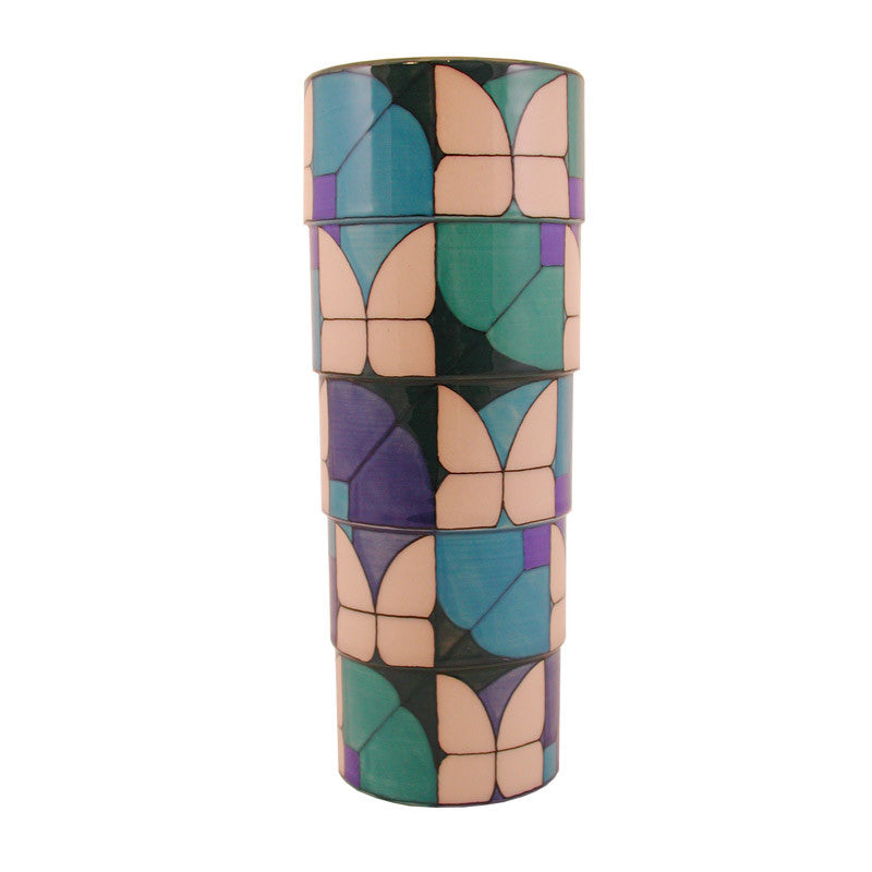 Dennis Chinaworks Butterfly Geometric Sidestep 9.25" - uk-art-pottery-test-site