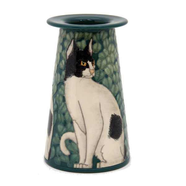 Dennis Chinaworks Cat Black and White Conical 5" - uk-art-pottery-test-site