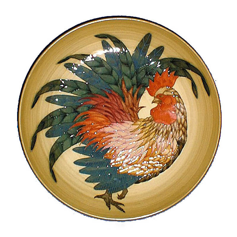 Dennis Chinaworks Cockerel Natural Charger 10.5" - uk-art-pottery-test-site