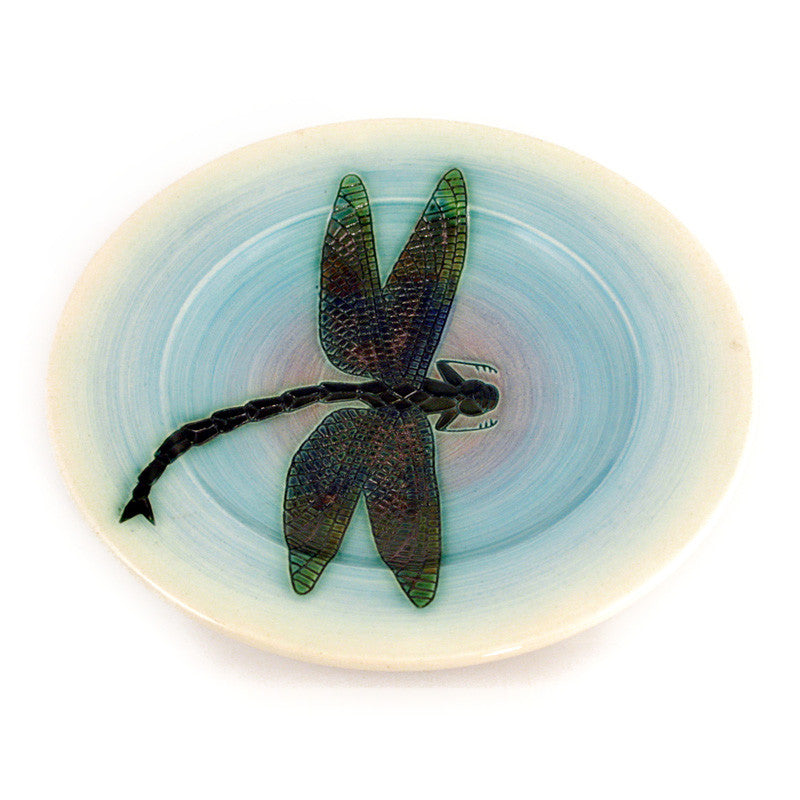 Dennis Chinaworks Dragonfly Natural Plate 8" - uk-art-pottery-test-site
