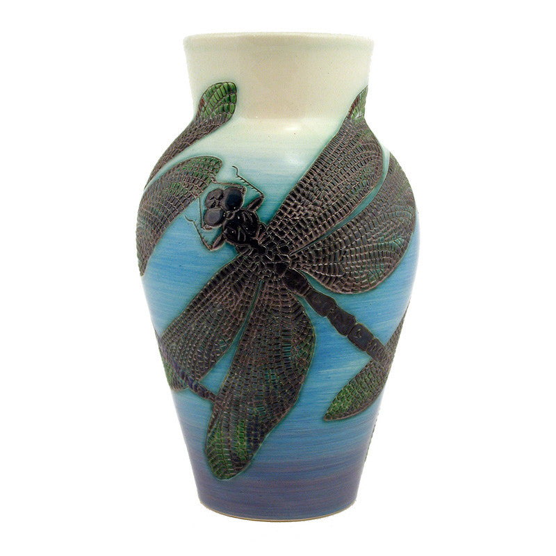 Dennis Chinaworks Dragonfly Natural Revived Baluster 10" - uk-art-pottery-test-site
