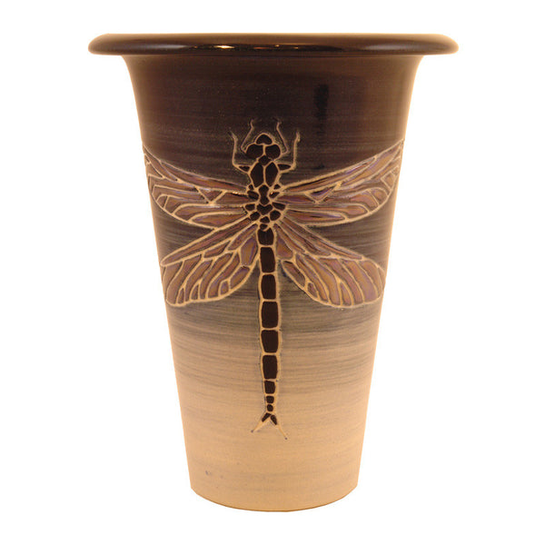Dennis Chinaworks Dragonfly Quink Lustre Flute 5" - uk-art-pottery-test-site