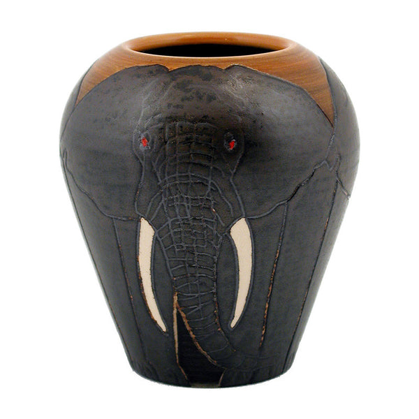 Dennis Chinaworks Elephant African Ovoid 3.5" - uk-art-pottery-test-site
