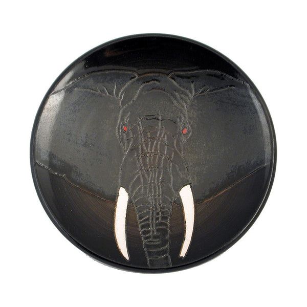 Dennis Chinaworks Elephant African Roundel 6" - uk-art-pottery-test-site