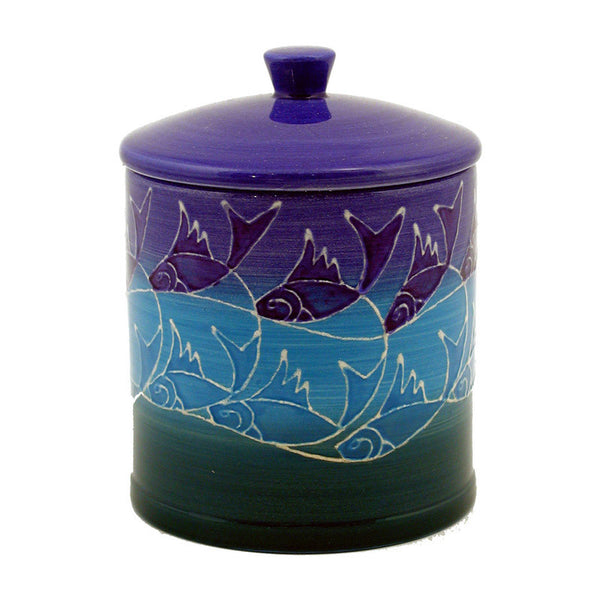 Dennis Chinaworks Fishnet Standard Lidded Box 3.75" - uk-art-pottery-test-site