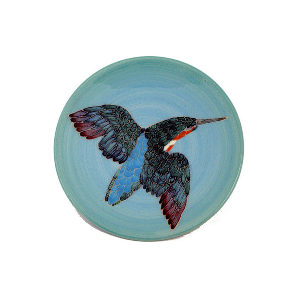 Dennis Chinaworks Kingfisher Painted Roundel 6" - uk-art-pottery-test-site
