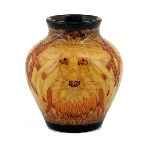 Dennis Chinaworks Lion on Brown Mr T 3.25" - uk-art-pottery-test-site