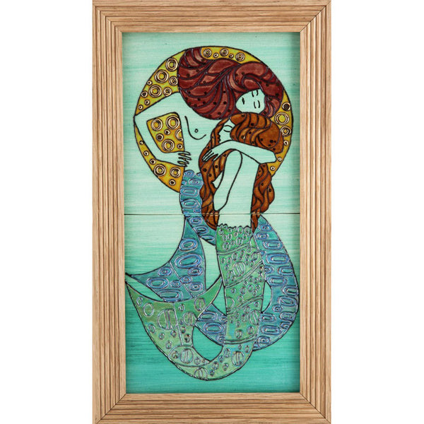 Dennis Chinaworks Mermaid Standard Tile 14" - uk-art-pottery-test-site