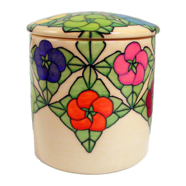 Dennis Chinaworks Multi Flower Natural Lidded Box 4.5" - uk-art-pottery-test-site