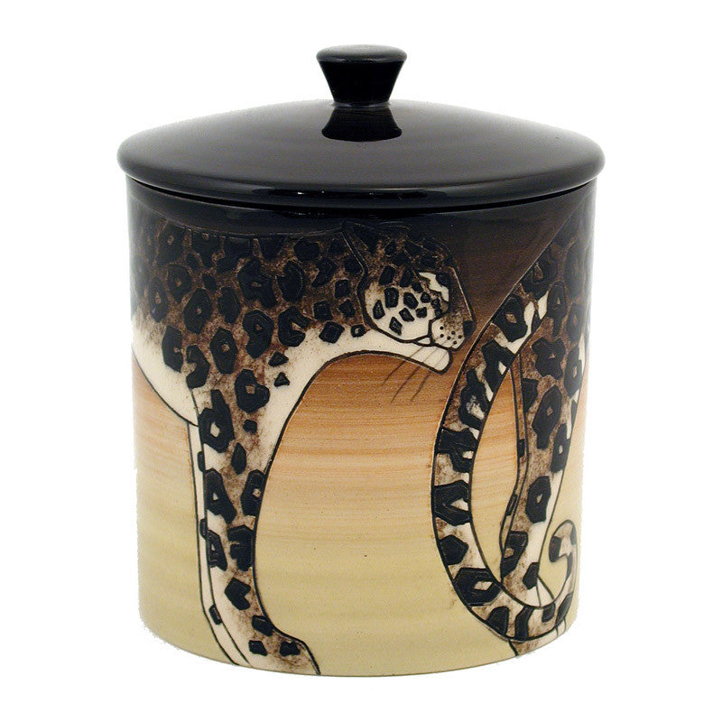Dennis Chinaworks Ocelot Standard Lidded Box 6" - uk-art-pottery-test-site