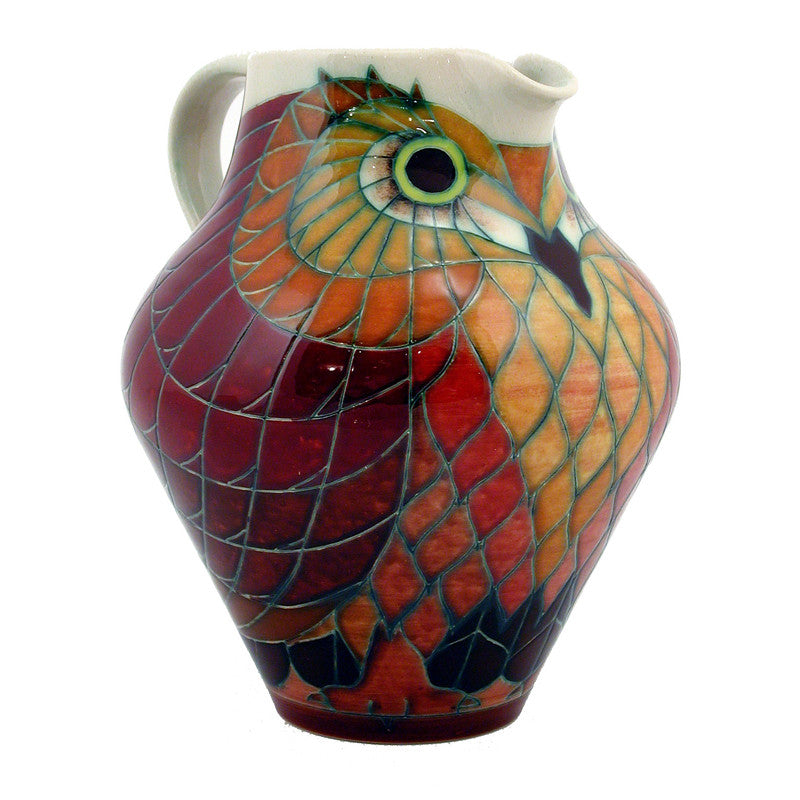 Dennis Chinaworks Owl Later Jug 9" - uk-art-pottery-test-site