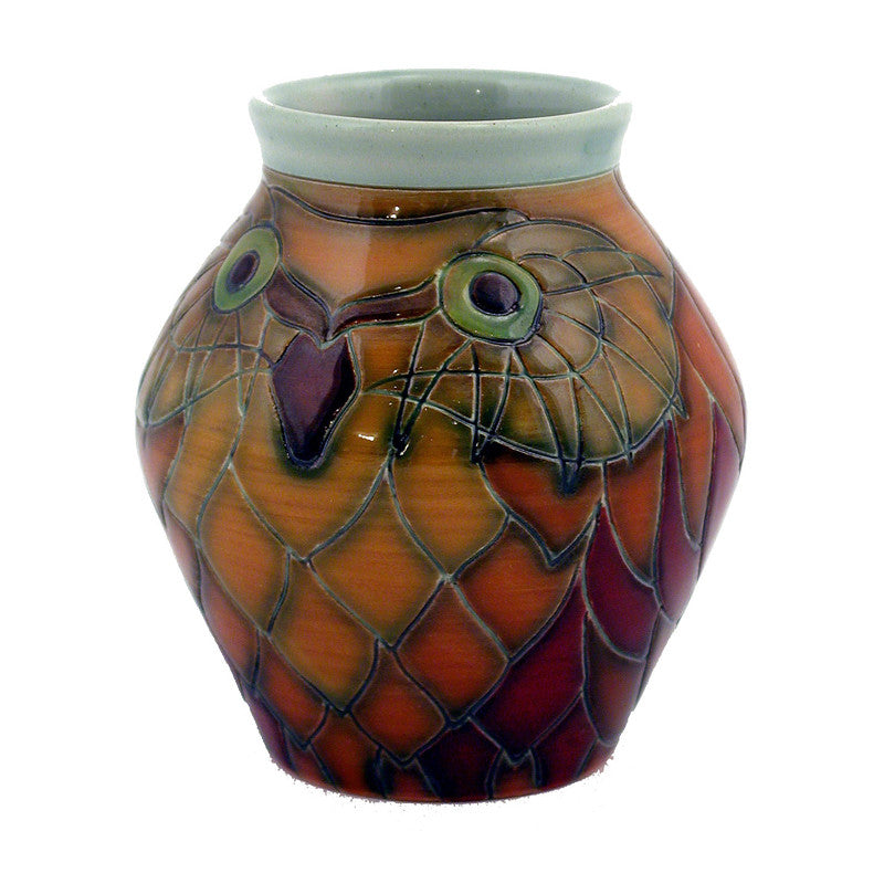 Dennis Chinaworks Owl Later Vase 3.75" - uk-art-pottery-test-site