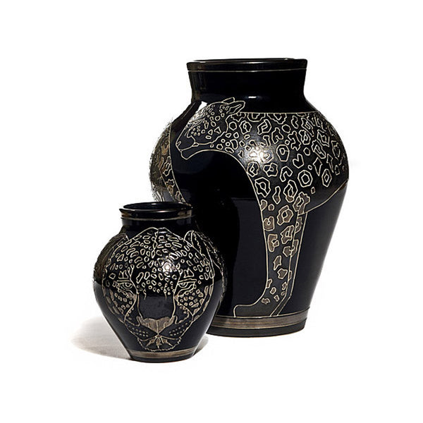 Dennis Chinaworks Panther Black Lustre Mr T 7.5" - uk-art-pottery-test-site