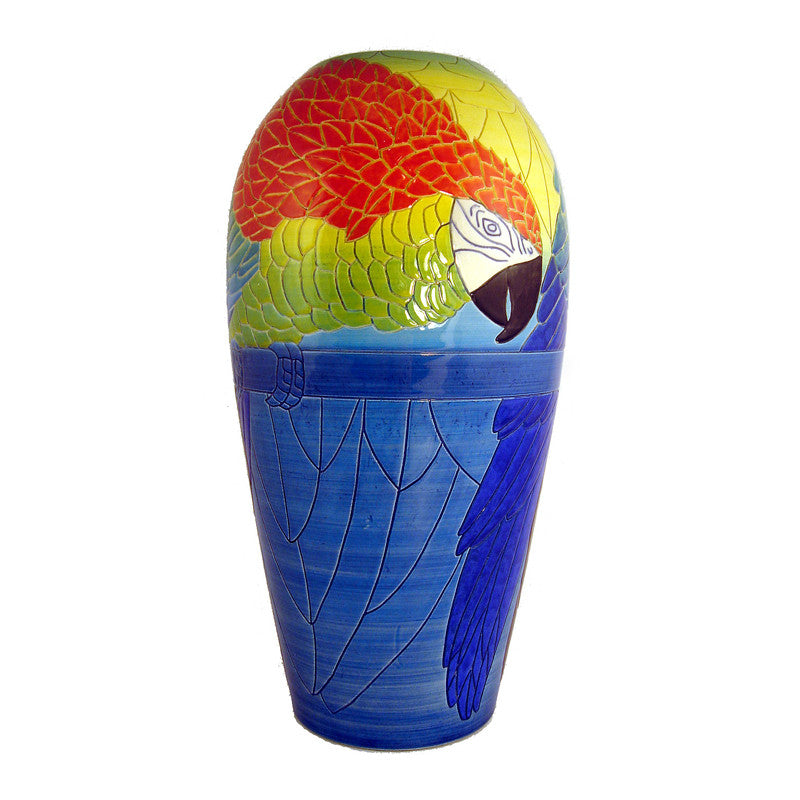 Dennis Chinaworks Parrot Standard Ovoid 12.5" - uk-art-pottery-test-site