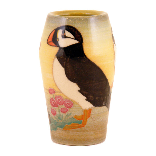 Dennis Chinaworks Puffins Uk Art Pottery Barrel 3" - uk-art-pottery-test-site