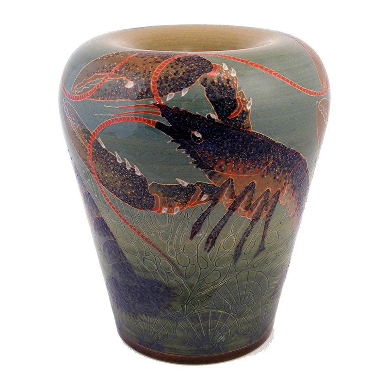 Dennis Chinaworks Sea Green Lobster Creel 10.75" - uk-art-pottery-test-site