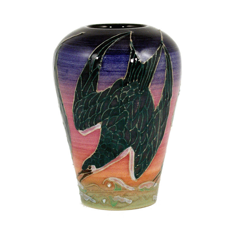 Dennis Chinaworks Sooty Tern Standard Ovoid 3.5" - uk-art-pottery-test-site
