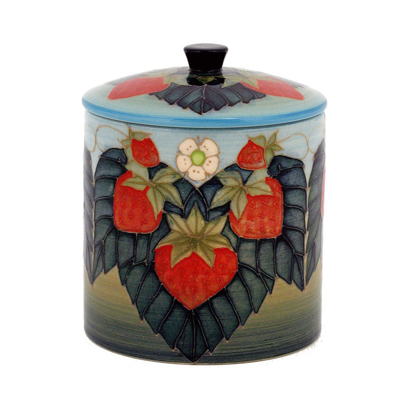 Dennis Chinaworks Strawberry Natural Lidded Box 6" - uk-art-pottery-test-site