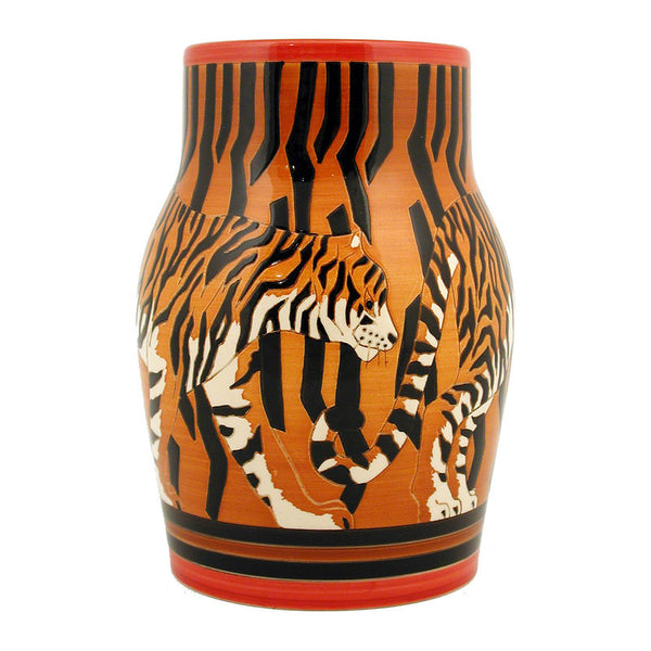 Dennis Chinaworks Tiger Natural 1st Version Cat Shape 9" - uk-art-pottery-test-site