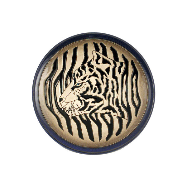 Dennis Chinaworks Tiger on White Roundel 6" - uk-art-pottery-test-site