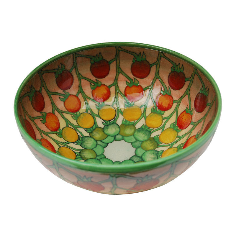 Dennis Chinaworks Tomatoes Green Bowl 8" - uk-art-pottery-test-site