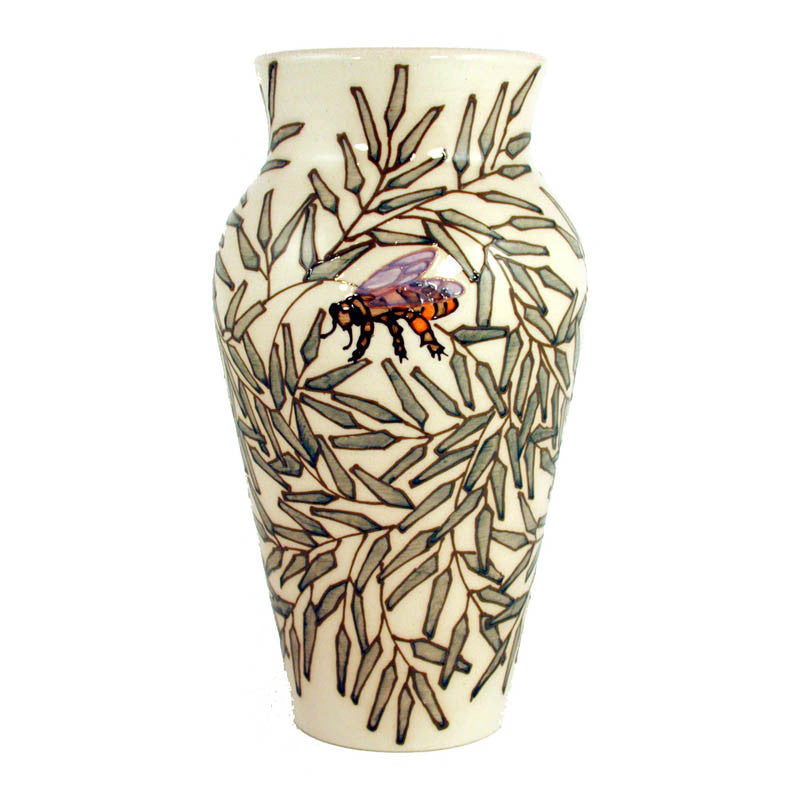 Dennis Chinaworks Willow and Bee Dec 2004 Baluster 8" - uk-art-pottery-test-site